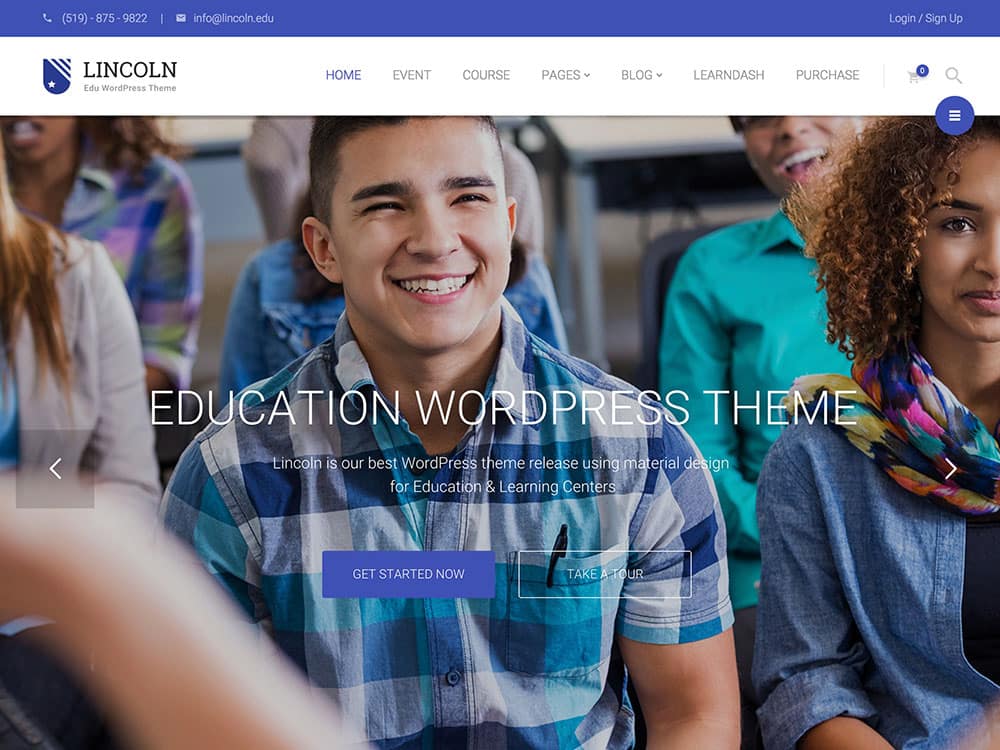 23. Lincoln - Education Material Design WordPress Theme