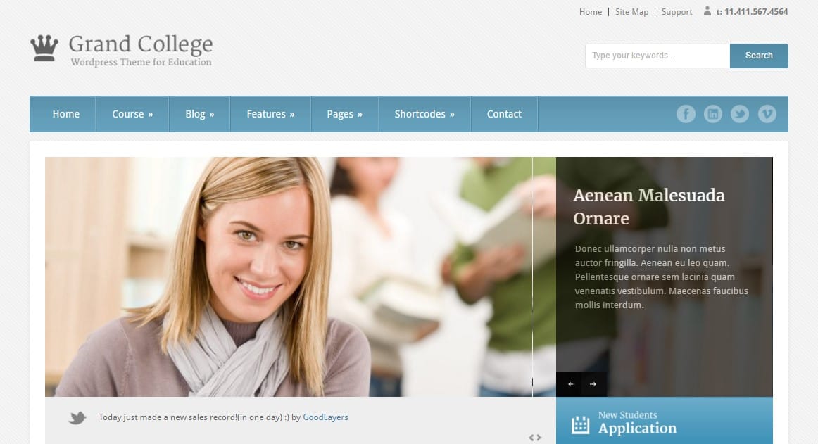 22. Grand College - WordPress Theme For Education