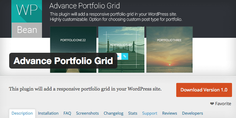 Advance Portfolio Grid